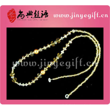 Fashion Jewelry Handmade Yellow Pearl Bead Sunglasses Chain